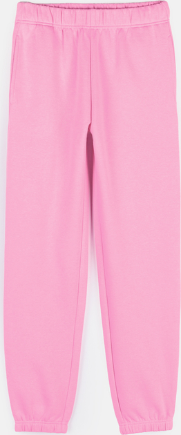 Różowe spodnie sportowe Gate w stylu casual z dresówki