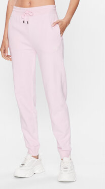 Różowe spodnie sportowe Hugo Boss w sportowym stylu z dresówki