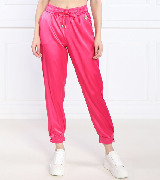 Różowe spodnie sportowe Liu-Jo w sportowym stylu z dresówki