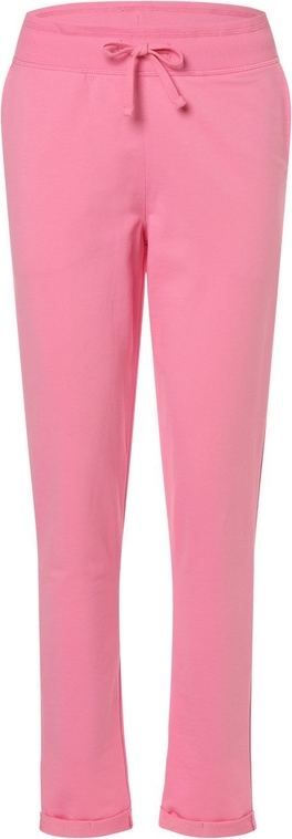 Różowe spodnie sportowe Marie Lund w stylu casual z bawełny