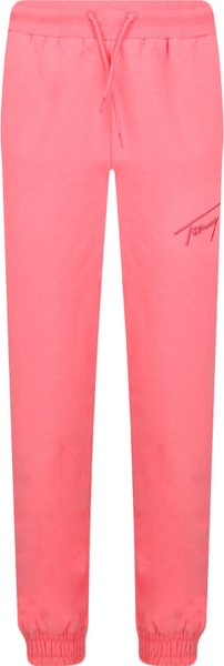 Różowe spodnie sportowe Tommy Jeans z dresówki w stylu casual