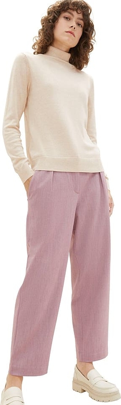 Różowe spodnie Tom Tailor w stylu casual