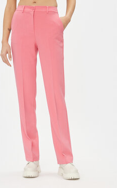 Różowe spodnie United Colors Of Benetton w stylu casual
