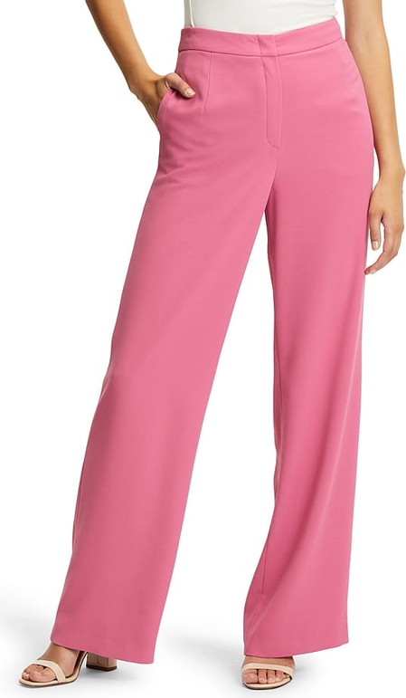 Różowe spodnie Vera Mont w stylu retro