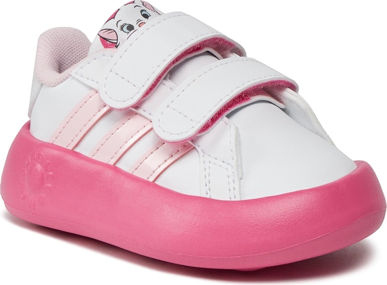 Różowe trampki dziecięce Adidas na rzepy