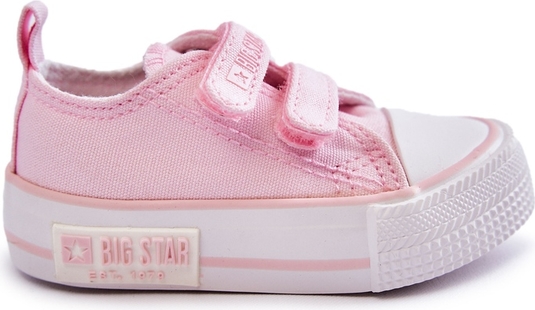 Różowe trampki dziecięce Big Star na rzepy dla dziewczynek
