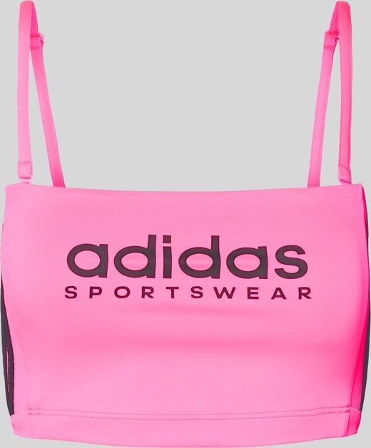 Różowy biustonosz Adidas Sportswear z nadrukiem