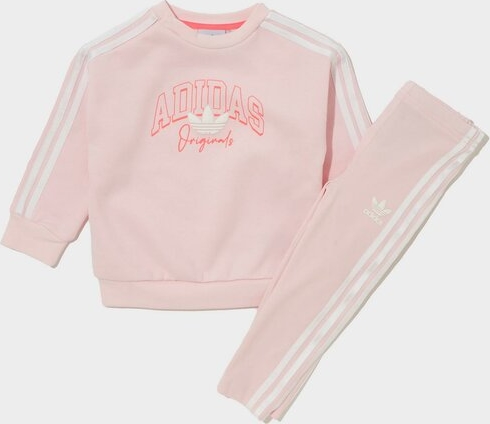 Różowy komplet dziecięcy Adidas