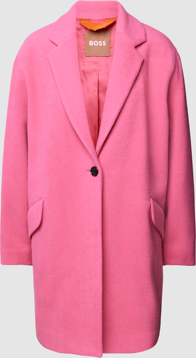 Różowy płaszcz Hugo Boss bez kaptura