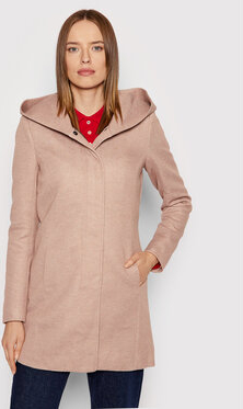 Różowy płaszcz Only przejściowa bez kaptura w stylu casual