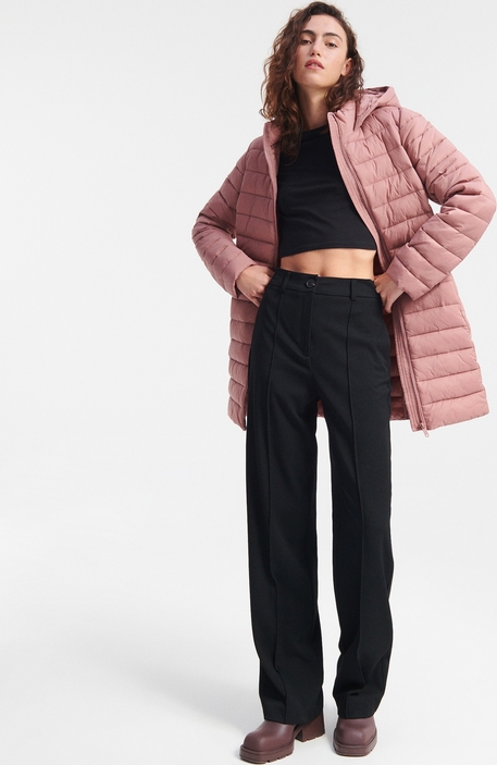 Różowy płaszcz Reserved w stylu casual bez kaptura