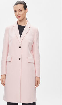 Różowy płaszcz Tommy Hilfiger w stylu casual długi