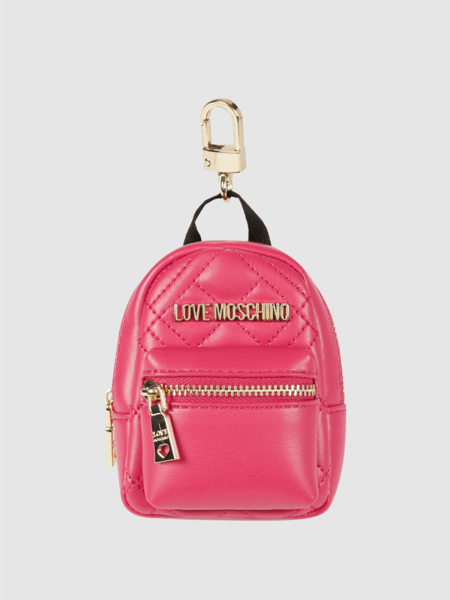 Różowy plecak Love Moschino ze skóry ekologicznej