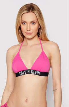 Różowy strój kąpielowy Calvin Klein z nadrukiem