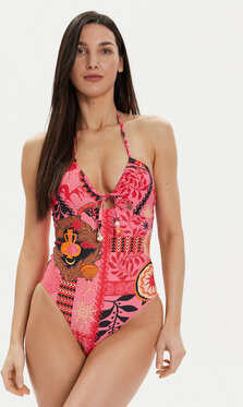 Różowy strój kąpielowy Seafolly w młodzieżowym stylu