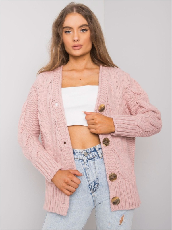 Różowy sweter 5.10.15 w stylu casual z wełny