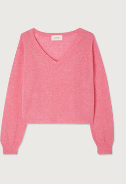 Różowy sweter American Vintage w stylu casual