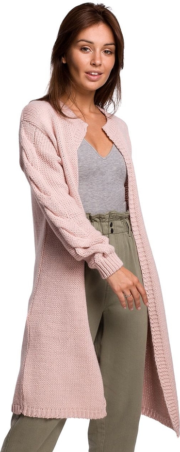 Różowy sweter Be Knit w stylu casual
