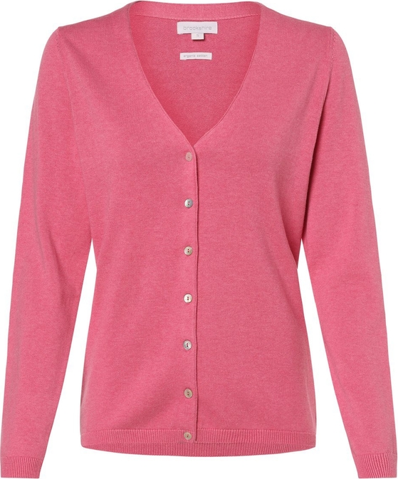 Różowy sweter brookshire w stylu casual z bawełny