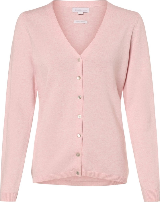 Różowy sweter brookshire z bawełny w stylu klasycznym