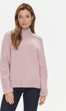 Różowy sweter Calvin Klein w stylu casual