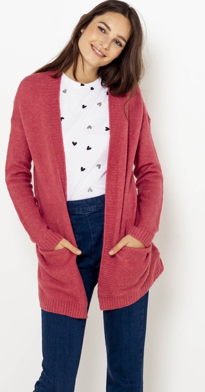 Różowy sweter Camaieu w stylu casual