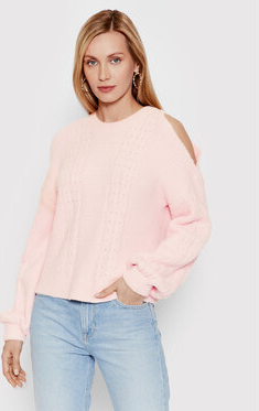 Różowy sweter DeeZee w stylu casual