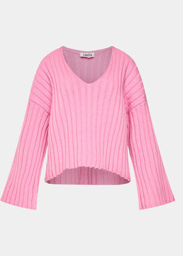 Różowy sweter EDITED w stylu casual