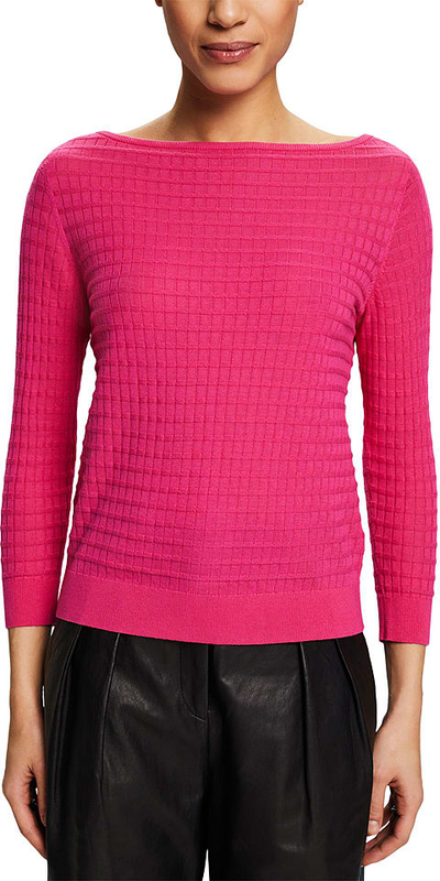 Różowy sweter Esprit w stylu casual