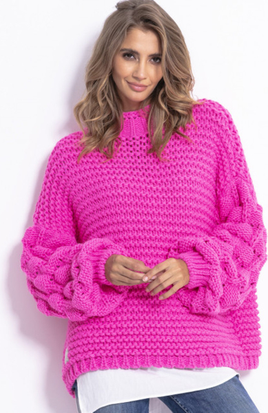 Różowy sweter Fobya