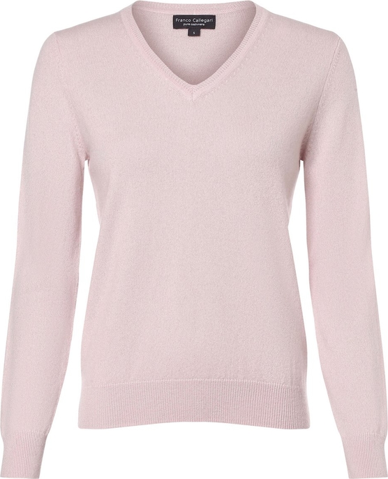 Różowy sweter Franco Callegari z kaszmiru