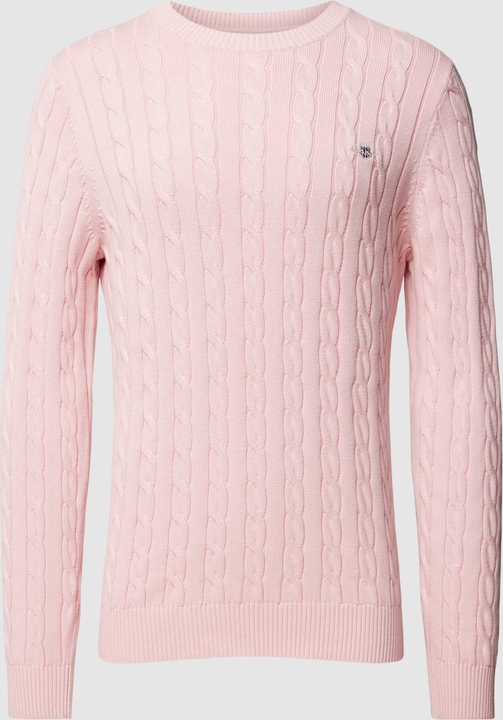 Różowy sweter Gant z bawełny w stylu casual