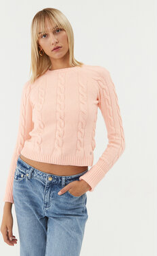 Różowy sweter Guess