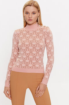 Różowy sweter Guess by Marciano w stylu casual
