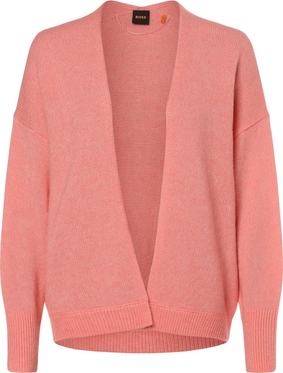 Różowy sweter Hugo Boss z alpaki w stylu casual