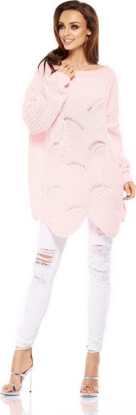 Różowy sweter issysklep.pl w stylu casual
