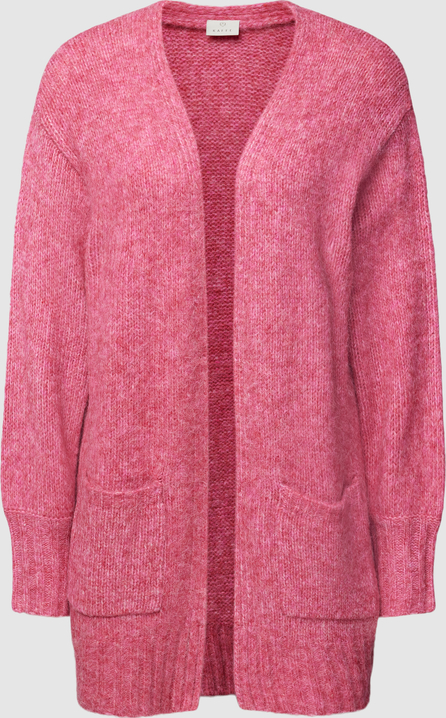 Różowy sweter Kaffe z wełny w stylu casual