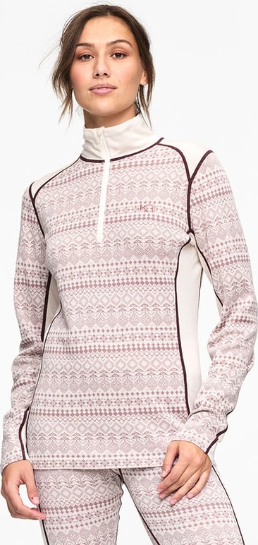 Różowy sweter Kari Traa w stylu casual z wełny