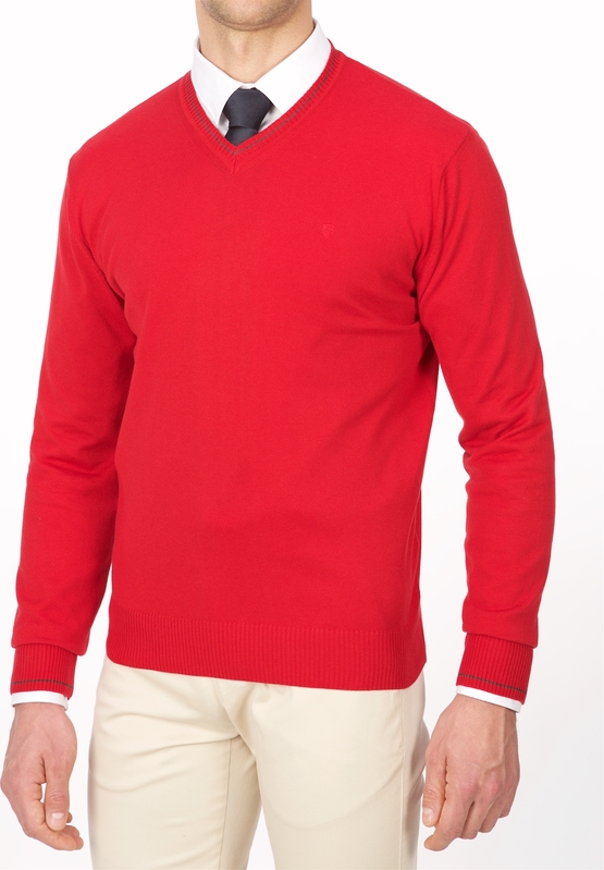 Różowy sweter Lanieri w stylu casual z bawełny