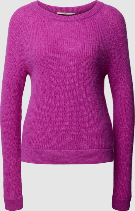 Różowy sweter Lanius z alpaki w stylu casual