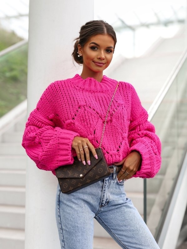 Różowy sweter Lisa Mayo