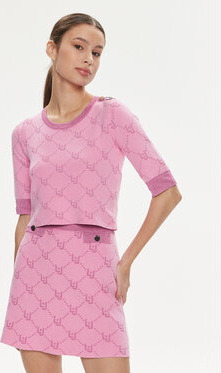Różowy sweter Liu-Jo w stylu casual