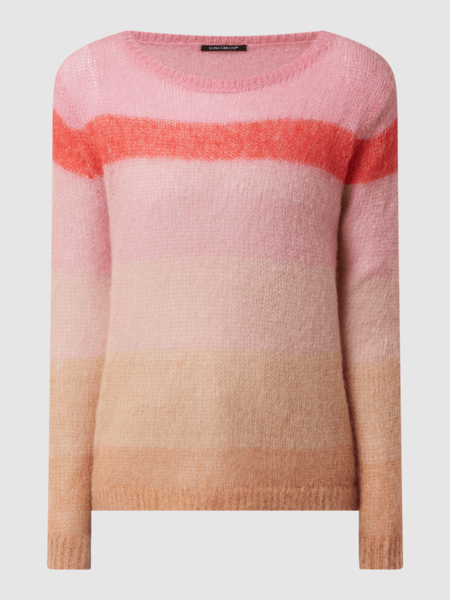 Różowy sweter Luisa Cerano w stylu casual z moheru