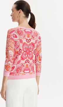 Różowy sweter Luisa Spagnoli w stylu casual