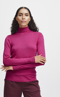 Różowy sweter MODIVO w stylu casual