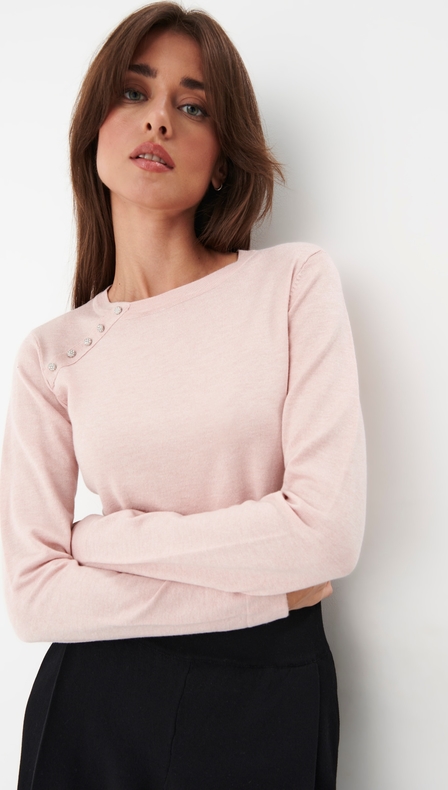 Różowy sweter Mohito w stylu casual