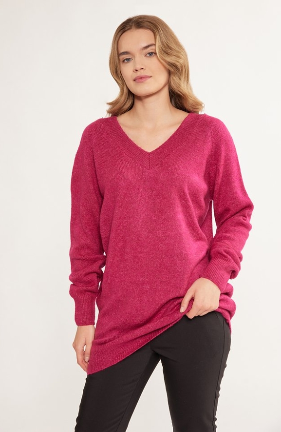 Różowy sweter Monnari w stylu casual