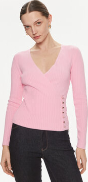 Różowy sweter Morgan w stylu casual