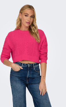 Różowy sweter Only