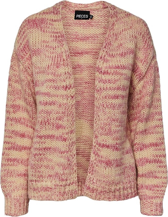 Różowy sweter Pieces w stylu casual